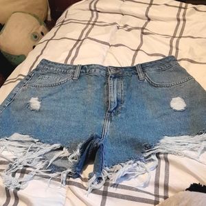Ripped Jean Shorts